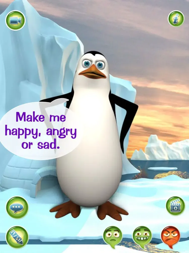 Hi, Talky Pat! HD FREE - The Talking Penguin: Text, Talk And Play With A Funny Animal Friend iPad  Screenshots