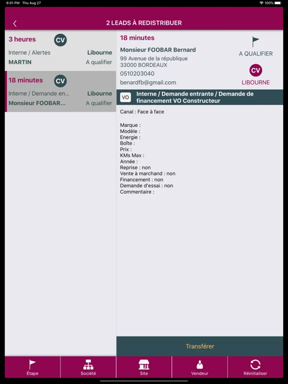 Tangkapan skrin eSeller Lead iPad 