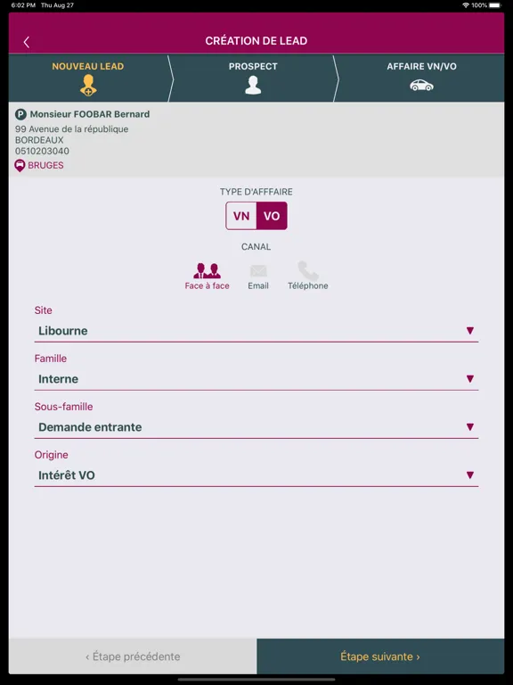 Tangkapan skrin eSeller Lead iPad 