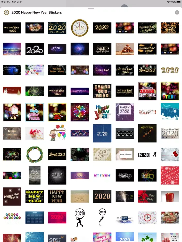 Скриншоты 2020 Happy New Year Stickers iPad 