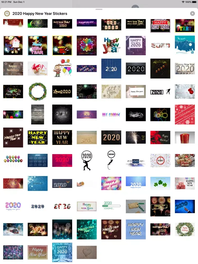 Скриншоты 2020 Happy New Year Stickers iPad 