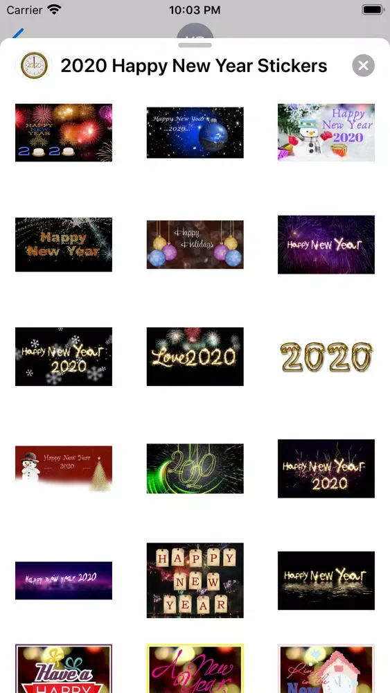 Скриншоты 2020 Happy New Year Stickers