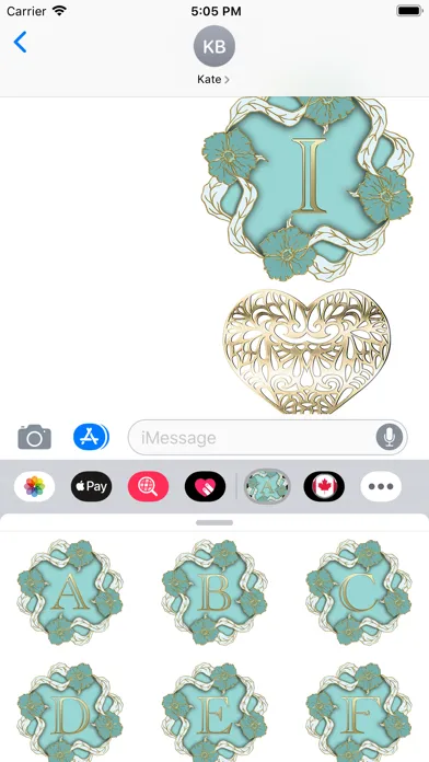 Capturas de tela do Cute Alphabet Stickers
