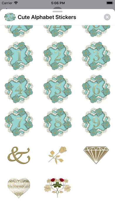 Capturas de tela do Cute Alphabet Stickers