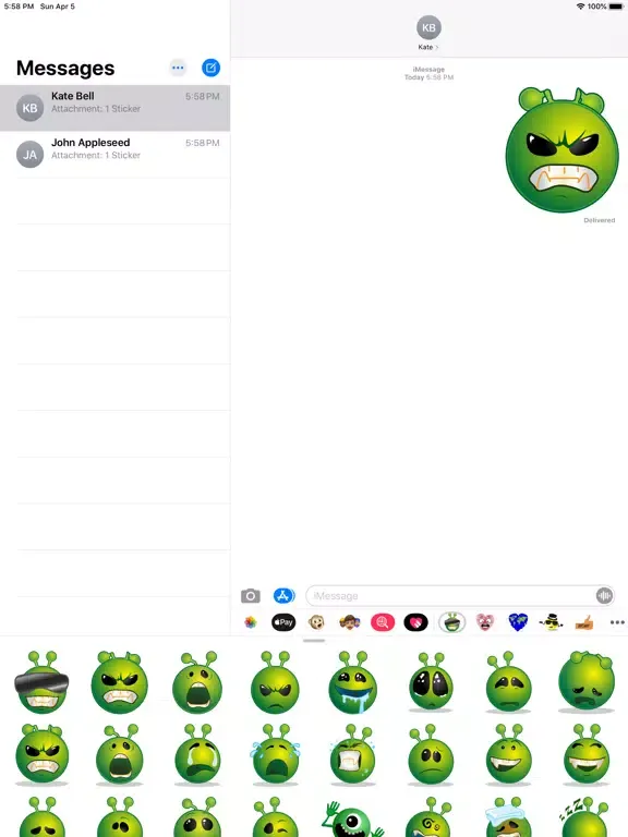 Скриншоты Alien Emoji Sticker-Pack iPad 
