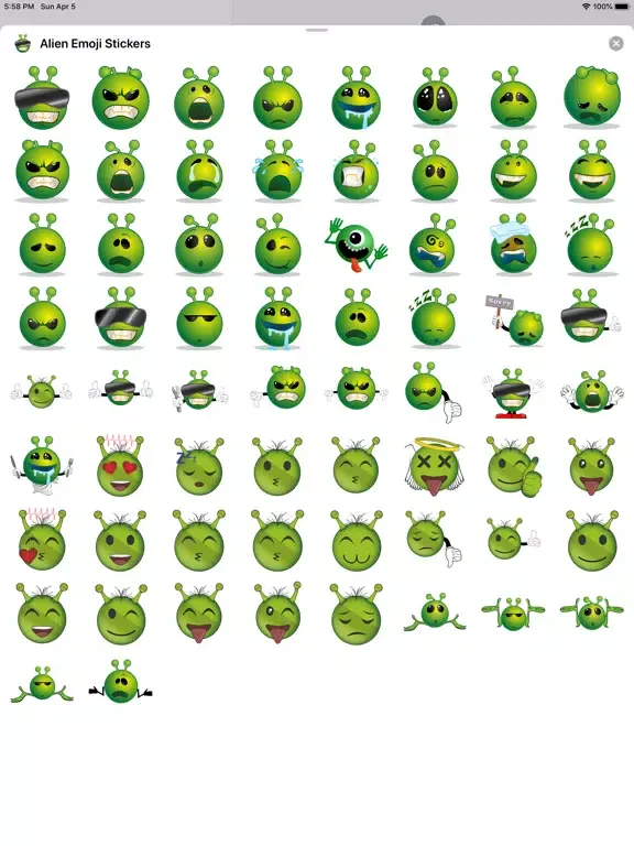 Скриншоты Alien Emoji Sticker-Pack iPad 