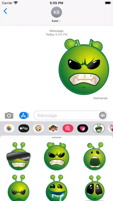 Скриншоты Alien Emoji Sticker-Pack