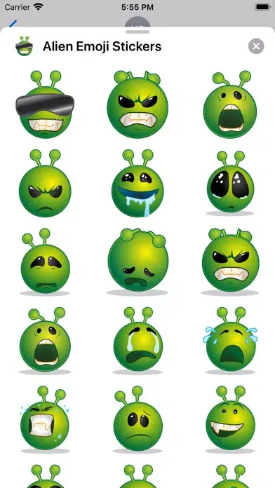Скриншоты Alien Emoji Sticker-Pack