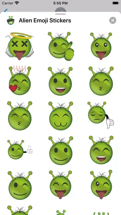 Скриншоты Alien Emoji Sticker-Pack