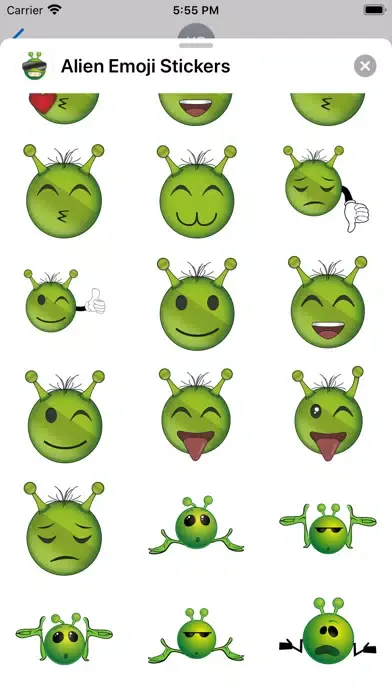 Скриншоты Alien Emoji Sticker-Pack