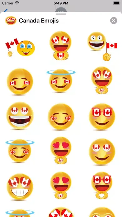 Tangkapan layar Canada Emojis
