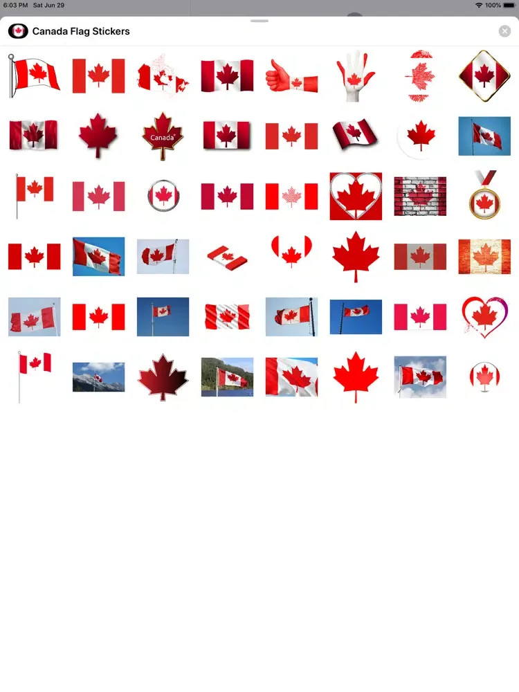 صور Canada Flag Stickers iPad 