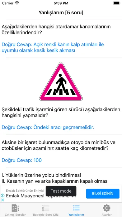 Capturas de pantalla de Ehliyet Sınavına Hazırlık