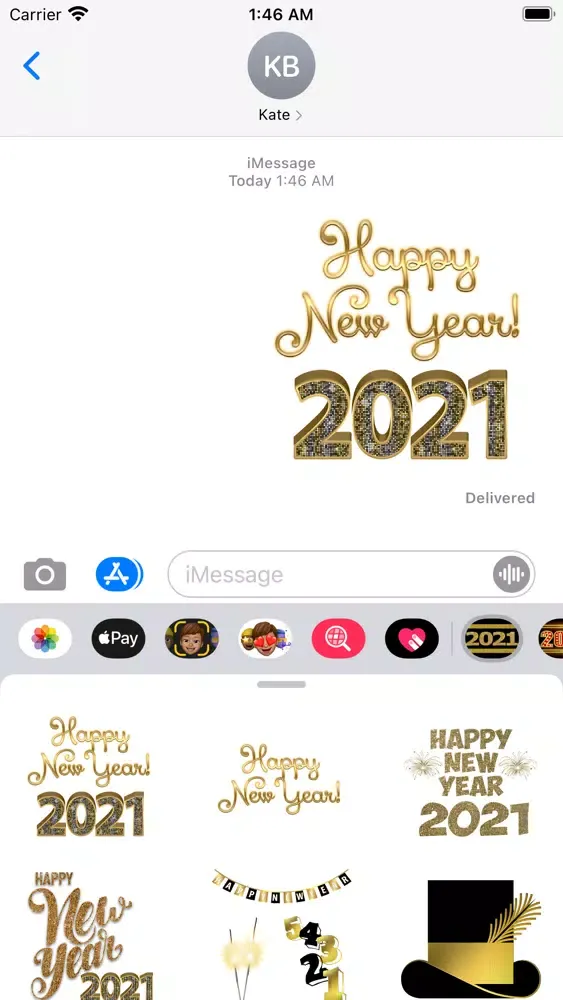 تصاویر 2021 Happy New Year Stickers