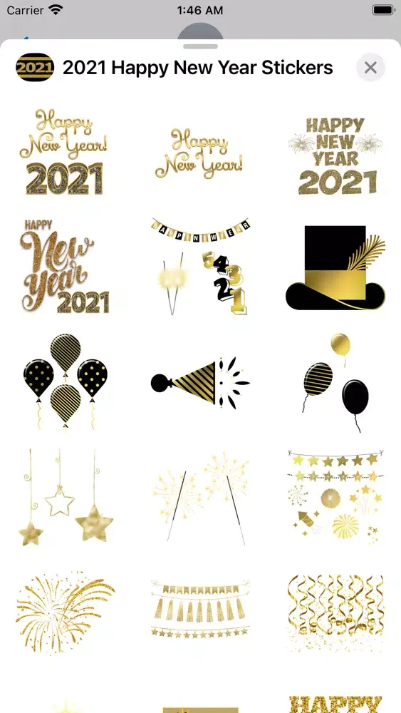 تصاویر 2021 Happy New Year Stickers