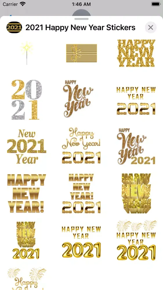 تصاویر 2021 Happy New Year Stickers