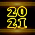 New Year Neon Stickers 2021