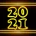 New Year Neon Stickers 2021