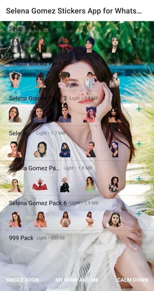 Selena Gomez WA Stickers App Screenshots