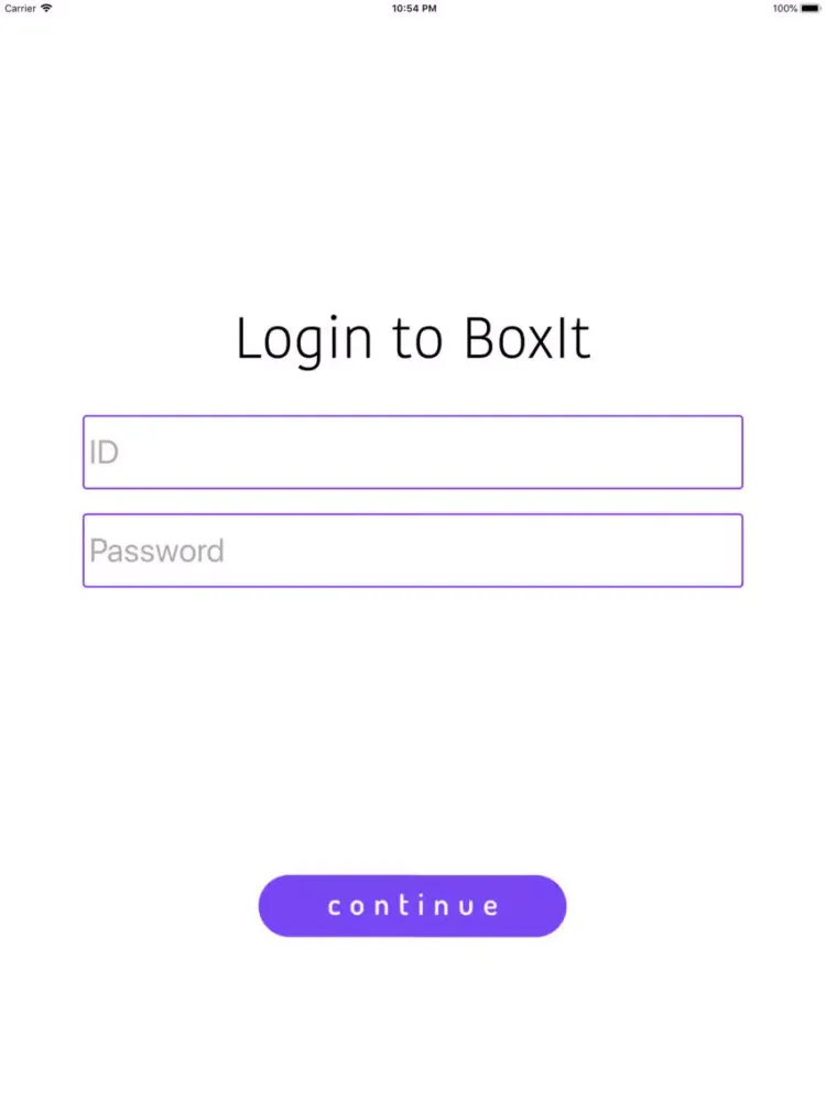 Tangkapan layar BoxIt iPad 