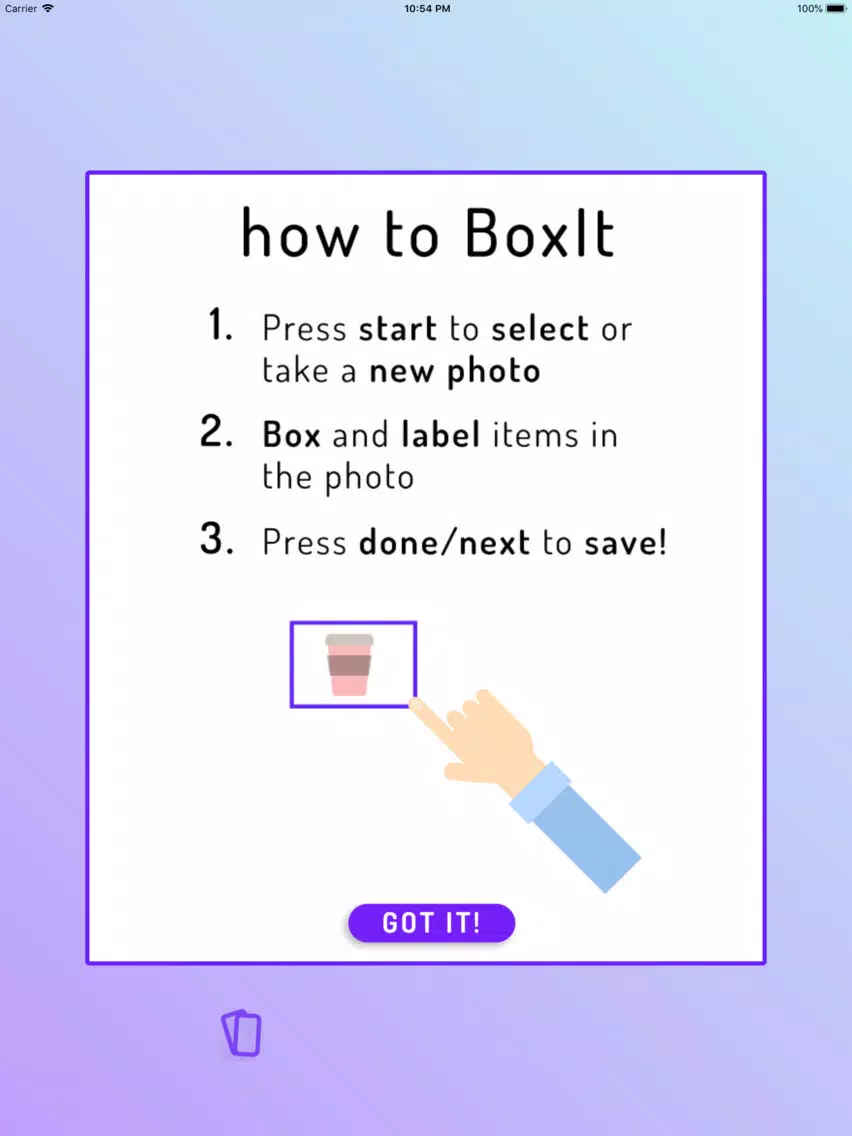 BoxIt iPad  스크린샷