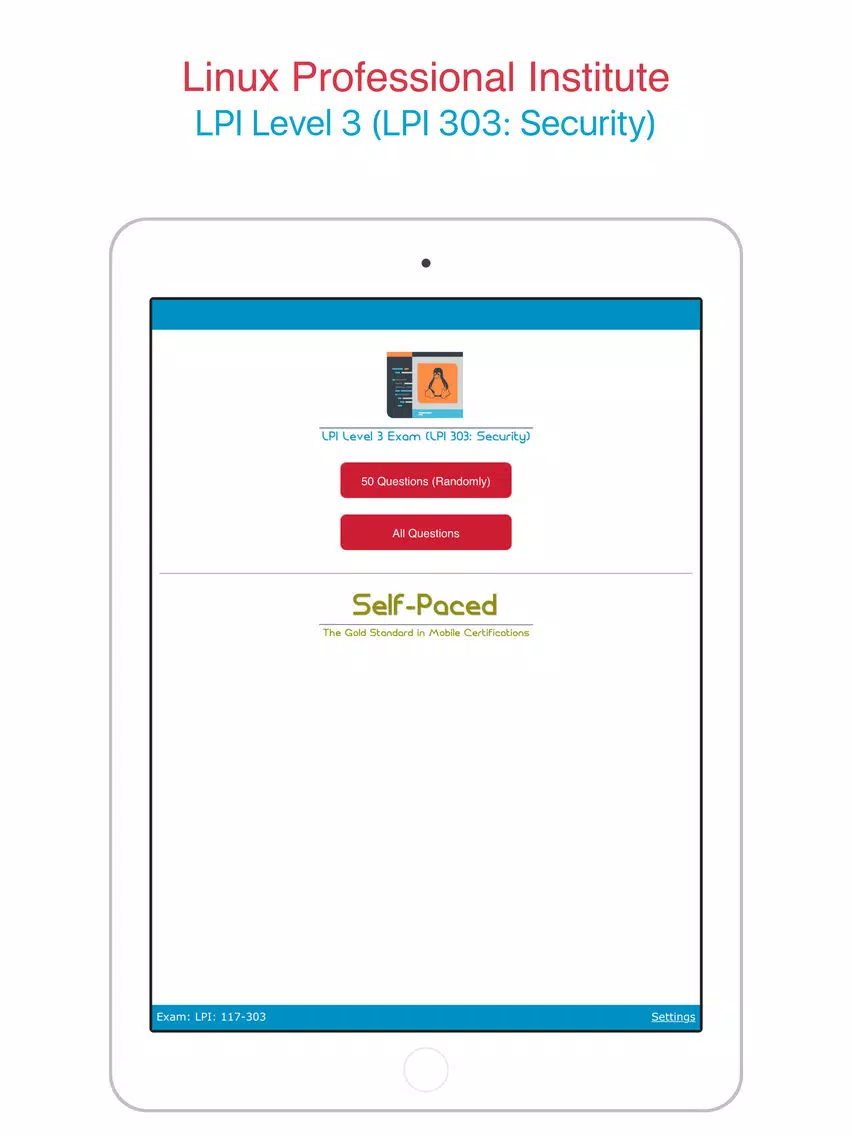 LPI: 117-303 (Certification App) iPad  Screenshots