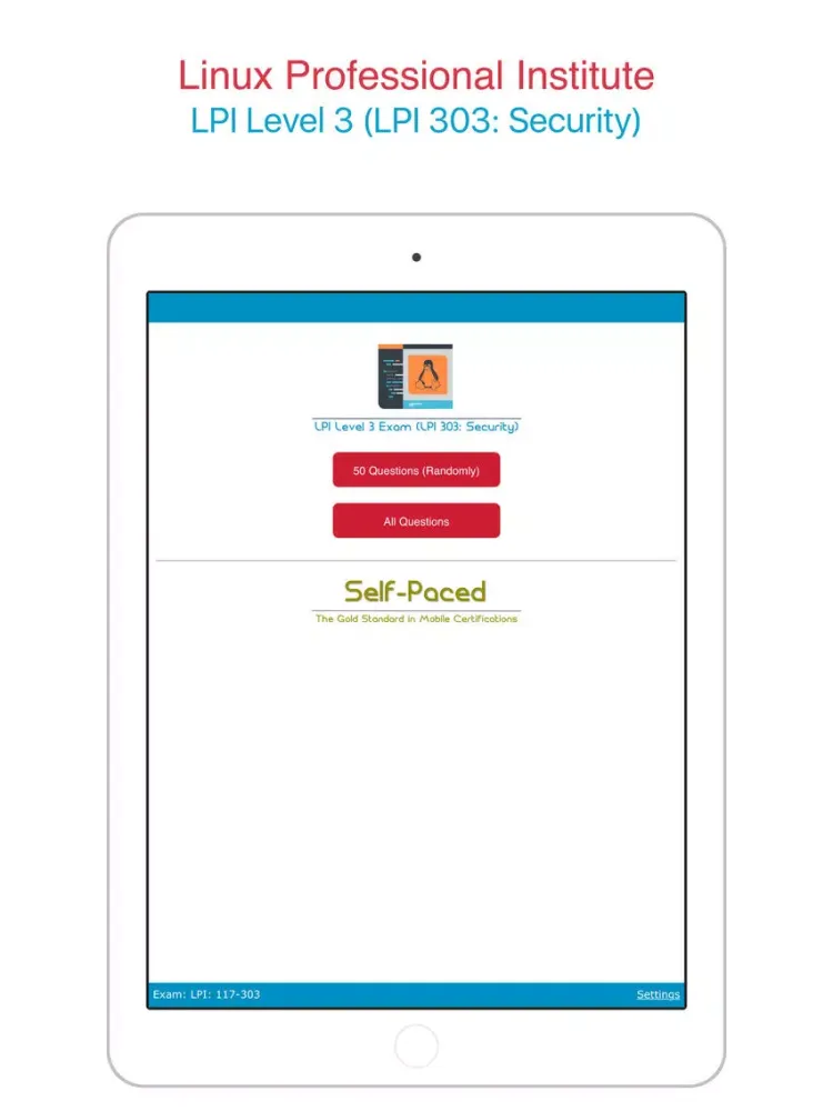 LPI: 117-303 (Certification App) iPad  스크린샷