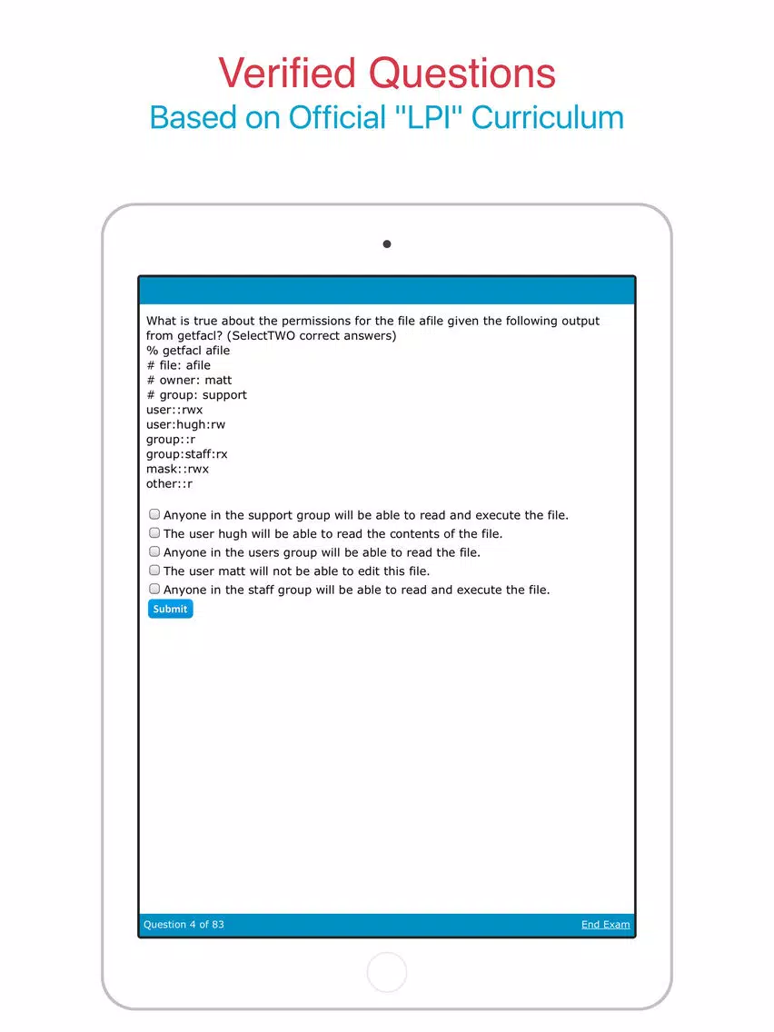 LPI: 117-303 (Certification App) iPad  Screenshots