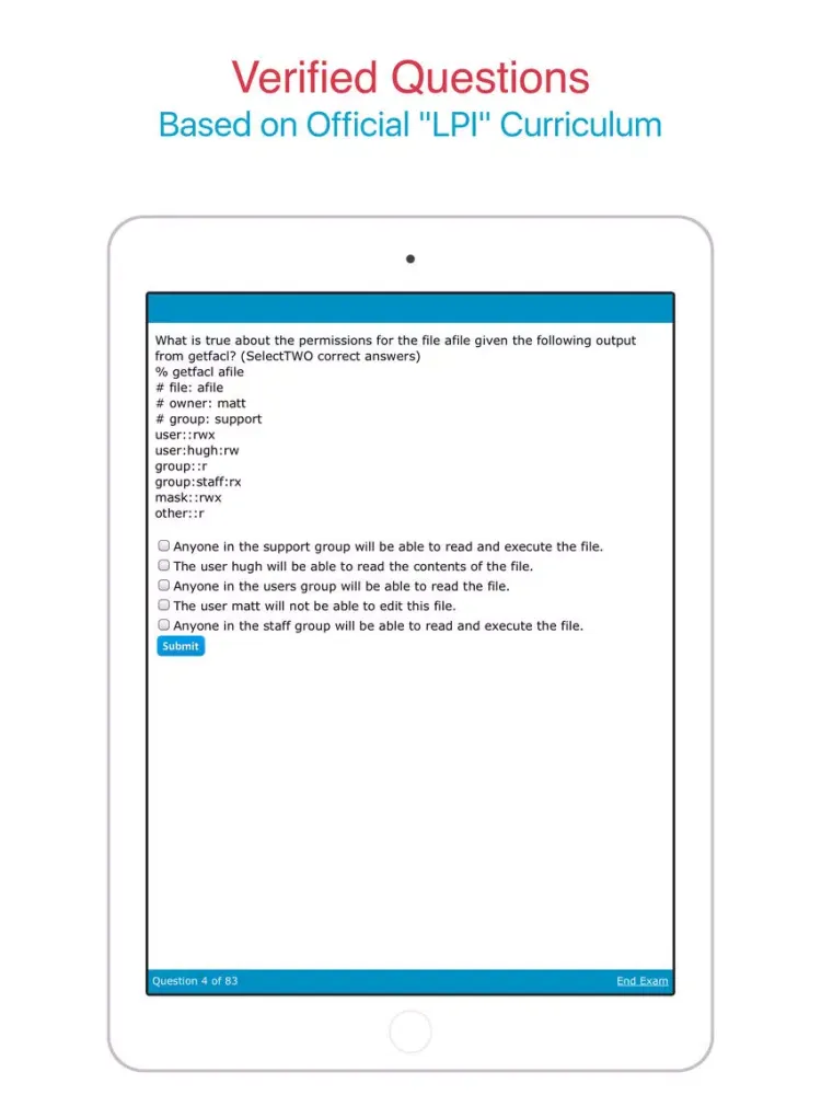 LPI: 117-303 (Certification App) iPad  스크린샷
