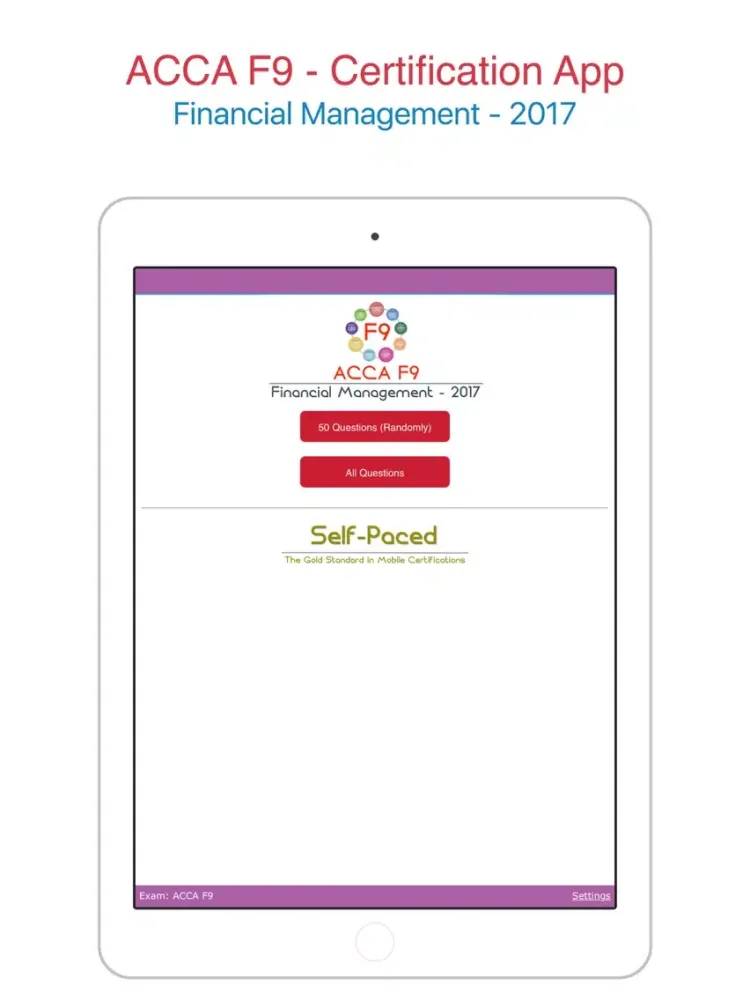 Tangkapan skrin ACCA F9: Financial Management - 2017 iPad 
