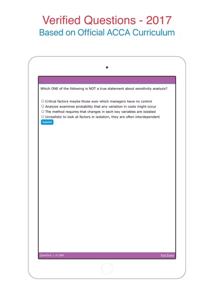 Tangkapan skrin ACCA F9: Financial Management - 2017 iPad 
