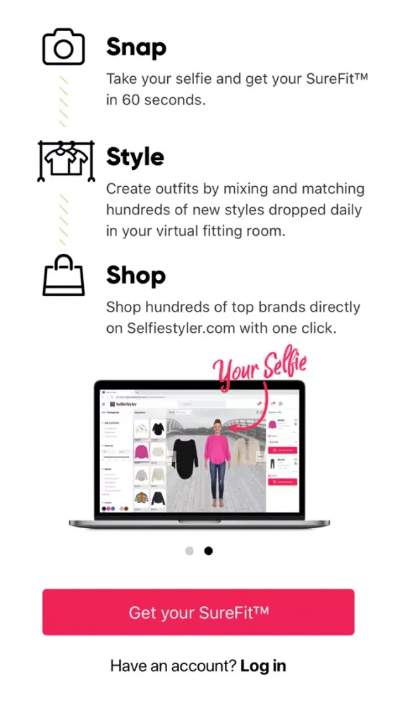 Capturas de pantalla de SelfieStyler SureFit