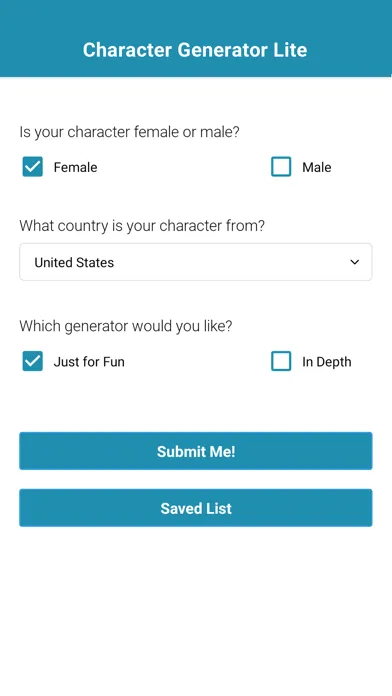 Character Generator Lite应用截图