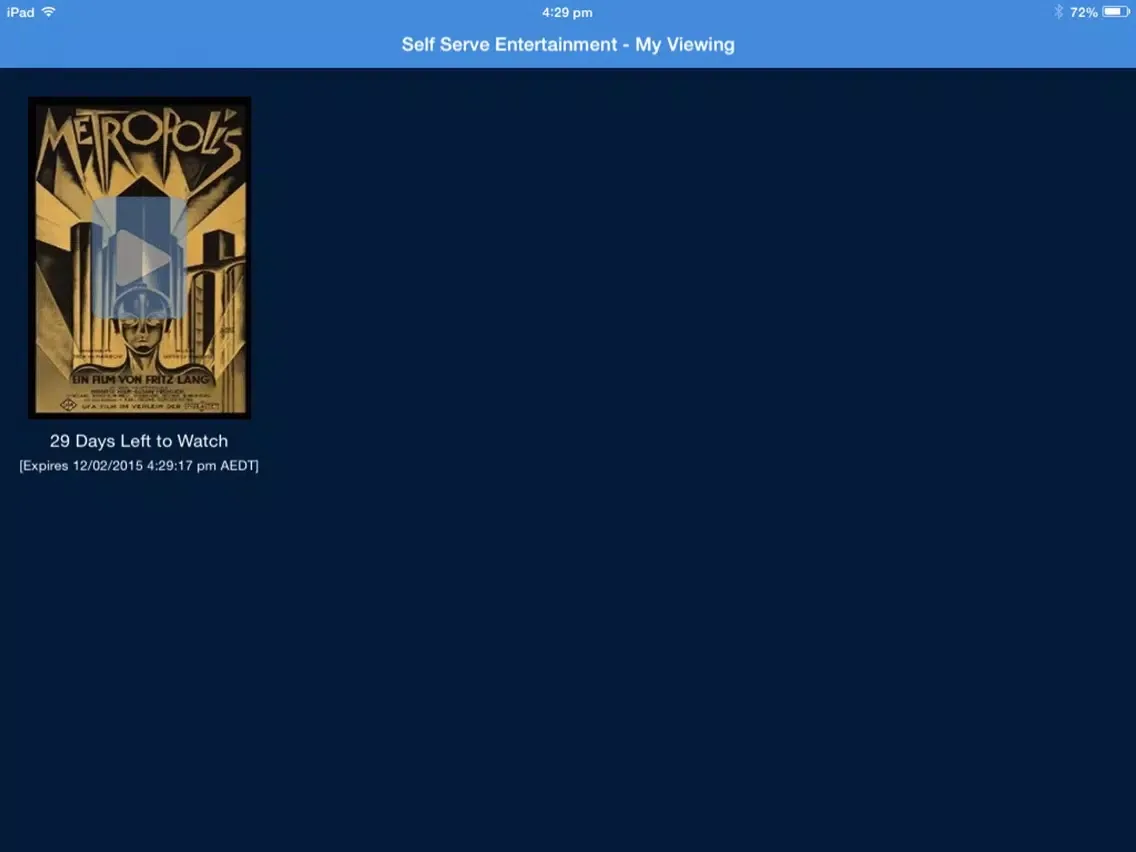 SelfServe Entertainment Player iPad  Ekran Görüntüleri