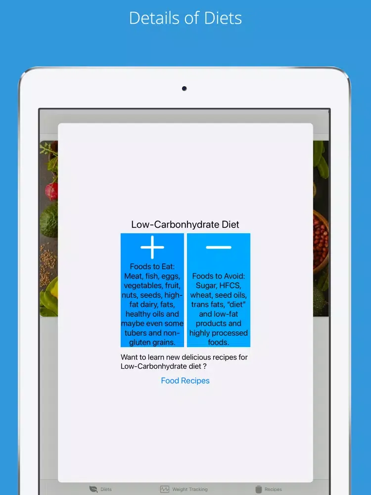 Zrzuty ekranu Nutri: Diets & Recipes iPad 