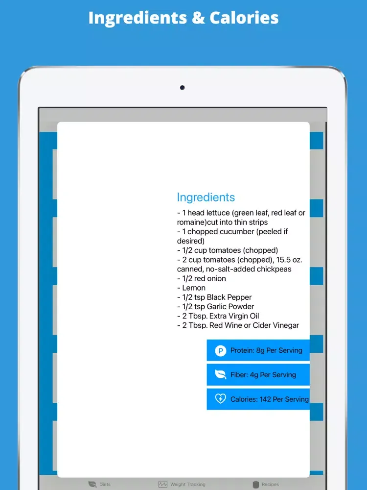 Zrzuty ekranu Nutri: Diets & Recipes iPad 