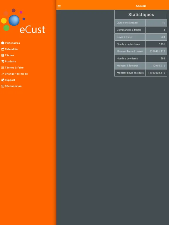 eCust Mobile iPad 應用截圖