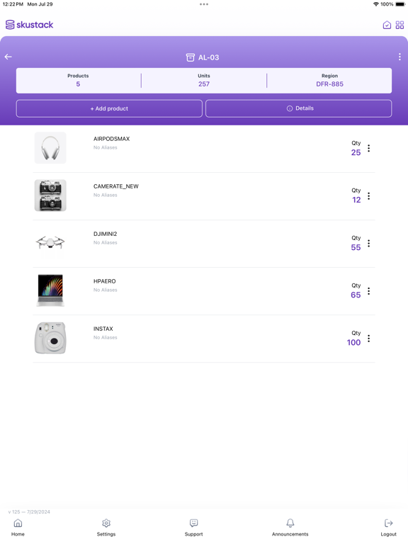 Skustack iPad  스크린샷