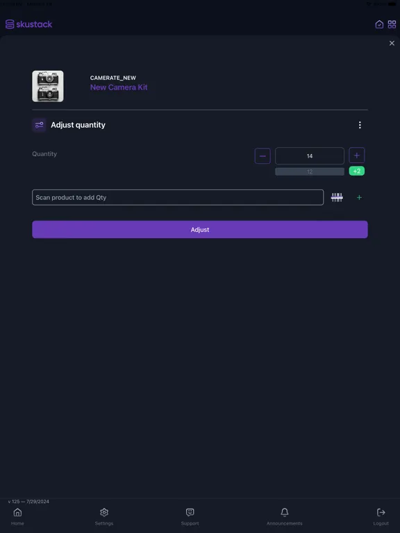 ภาพหน้าจอของ Skustack iPad 