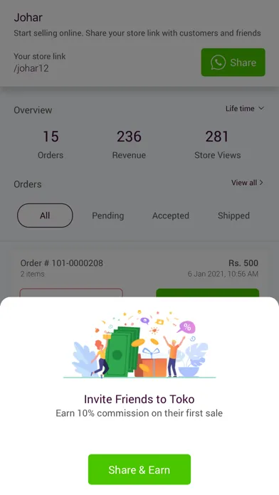 Capturas de tela do Toko - Build Your Online Store
