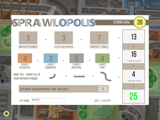 صور Sprawlopolis Score Tracker iPad 