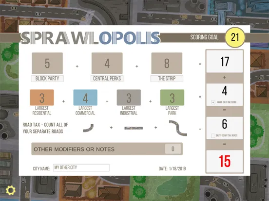 صور Sprawlopolis Score Tracker iPad 