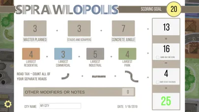 صور Sprawlopolis Score Tracker