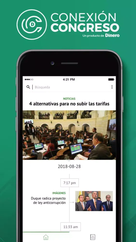 Tangkapan layar Conexión Congreso