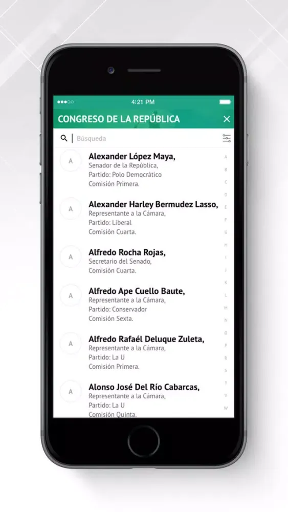 Tangkapan layar Conexión Congreso