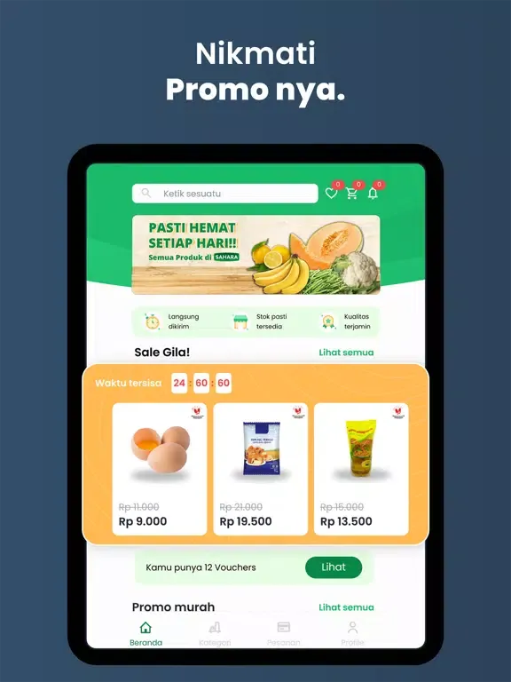 Sahara - Belanja Grocery iPad 应用截图