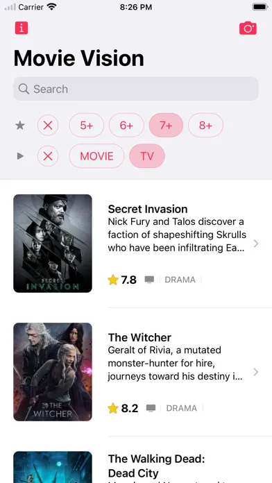Movie Vision Ekran Görüntüleri