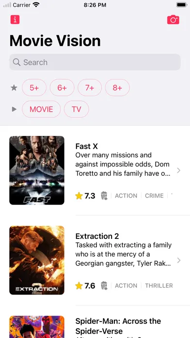 Movie Vision Ekran Görüntüleri