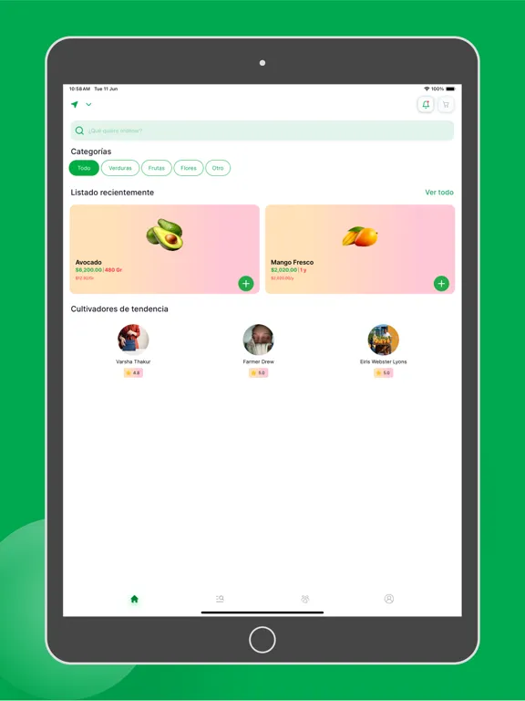 Semilla: Local Market to Table iPad  Screenshots