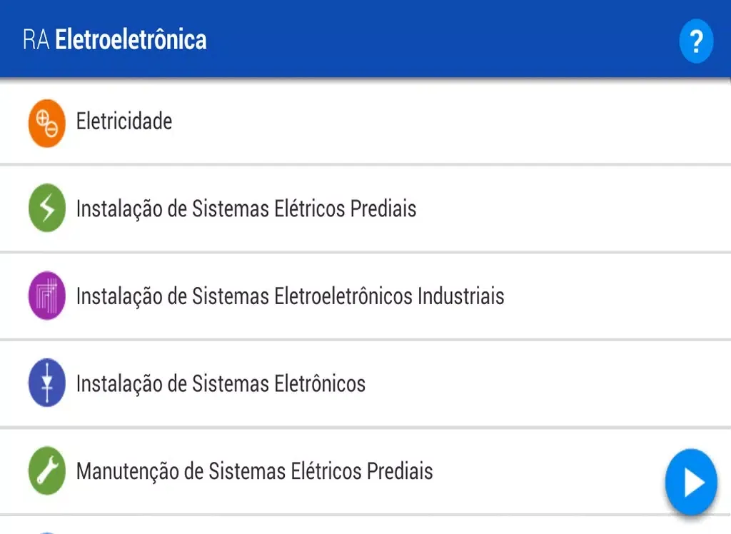 Eletroeletrônica RA iPad  Screenshots